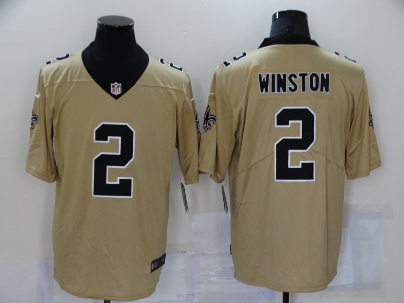 Men New Orleans Saints #2 Winston yellow Nike Limited Player 2021 NFL Jersey->green bay packers->NFL Jersey